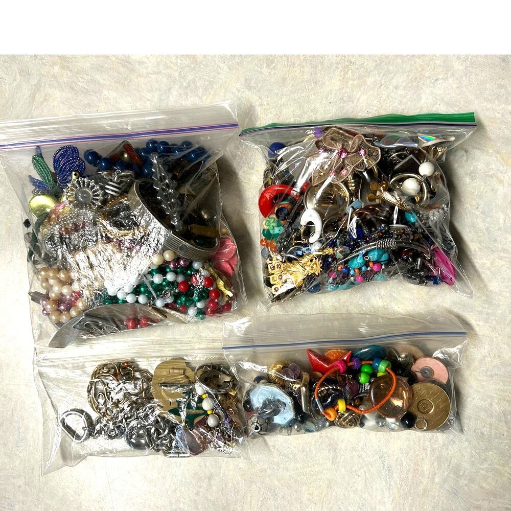 Assorted‎ Broken Jewelry for Crafting and Repair Over 3 Lbs.